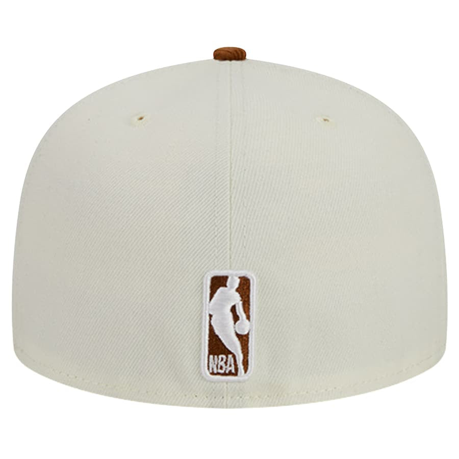 Los Angeles Lakers New Era Cream/Brown 2-Tone Corduroy Visor