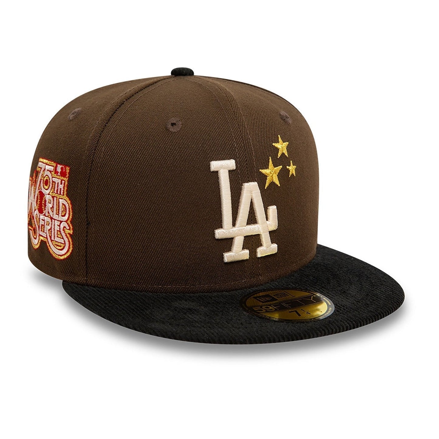 LA Dodgers MLB Starry Dark Brown 59FIFTY Fitted Cap