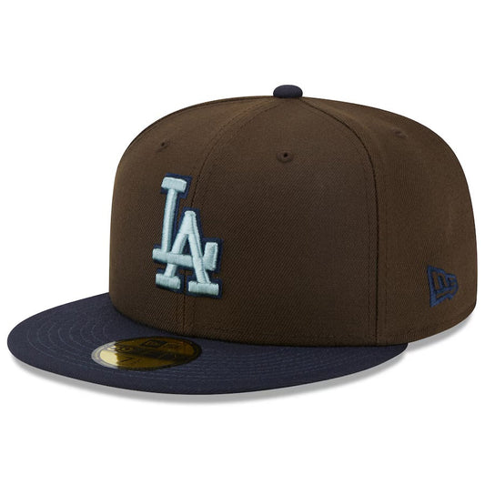New Era Los Angeles Dodgers Walnut & Navy 5950 Hat 1981 WS Patch