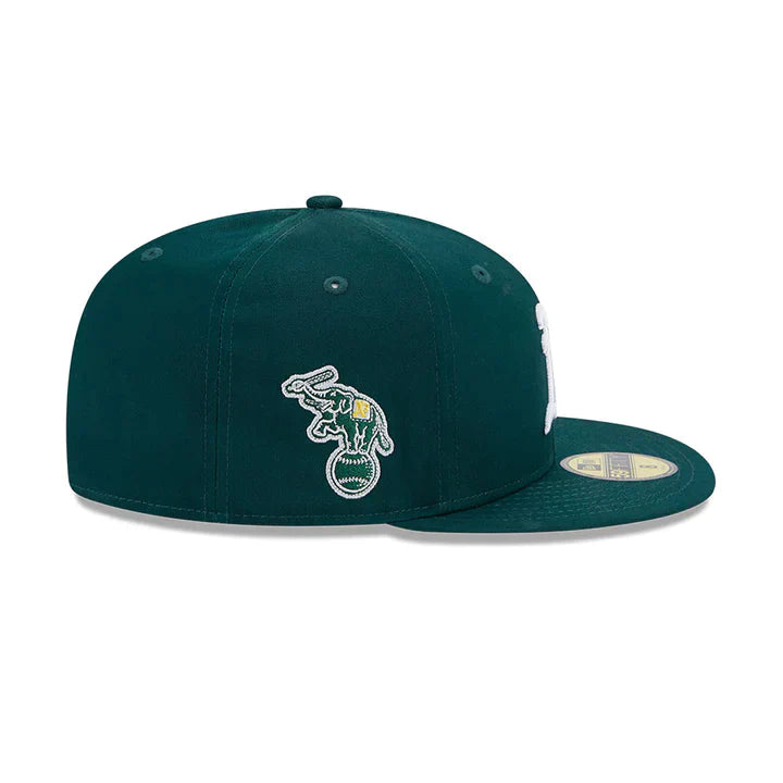 Oakland Athletics Side Patch Fitted Green