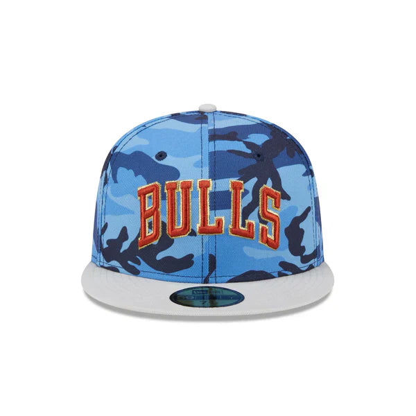 Chicago Bulls  Blue Camo 59FIFTY Fitted
