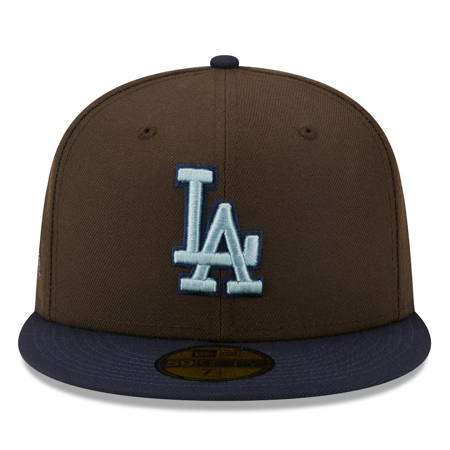 New Era Los Angeles Dodgers Walnut & Navy 5950 Hat 1981 WS Patch