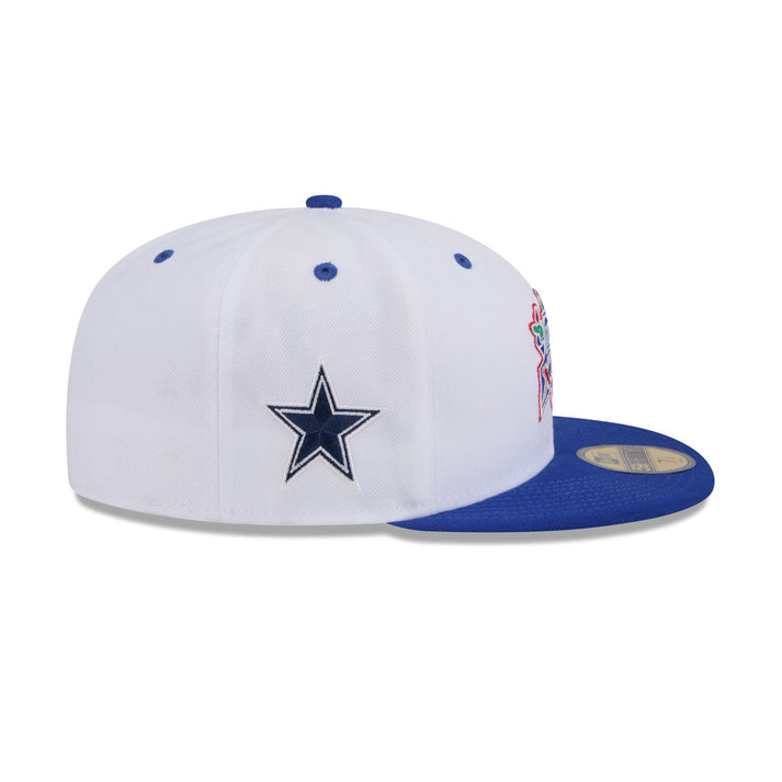 Dallas Cowboys Blue Visor Super Bowl Side Patch 59FIFTY Fitted