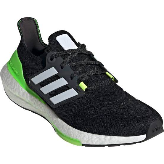 Ultra Boost 22 Black/ Green and White