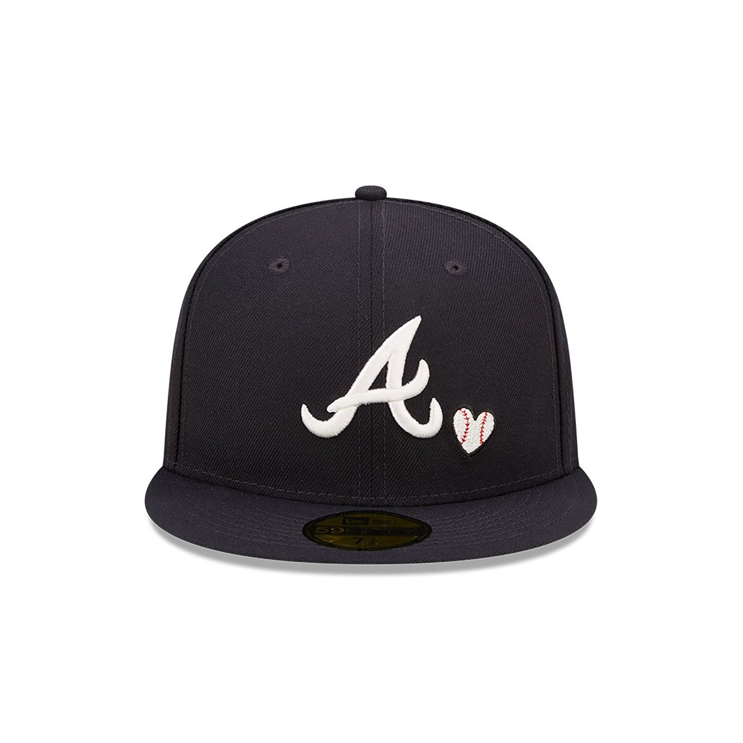 Atlanta Braves Heart Side Patch Fitted Black