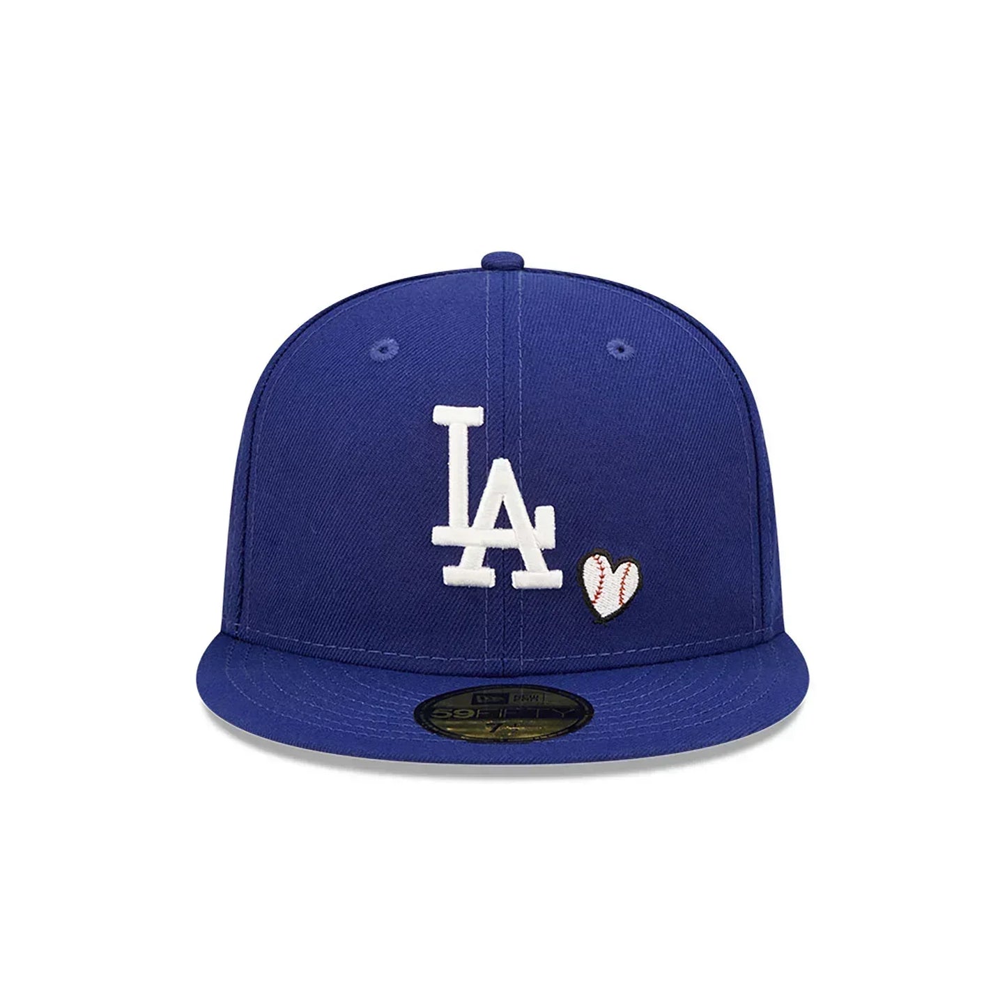 LA Dodgers Heart Side Patch Fitted Blue